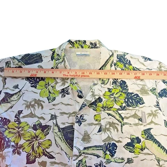 Fisherman Vacation Beachy Columbia PFG Trollers Best Sz L Shirt Swordfish Mahi - Picture 9 of 12